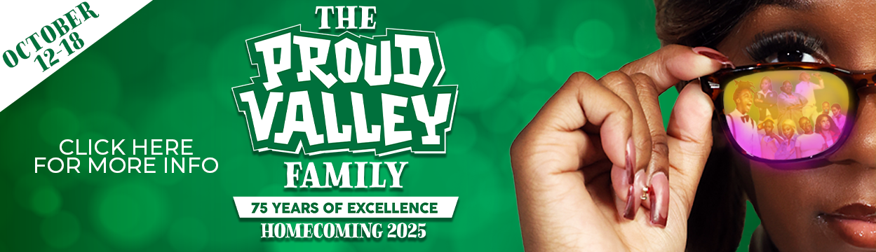 Homecoming banner with schedule